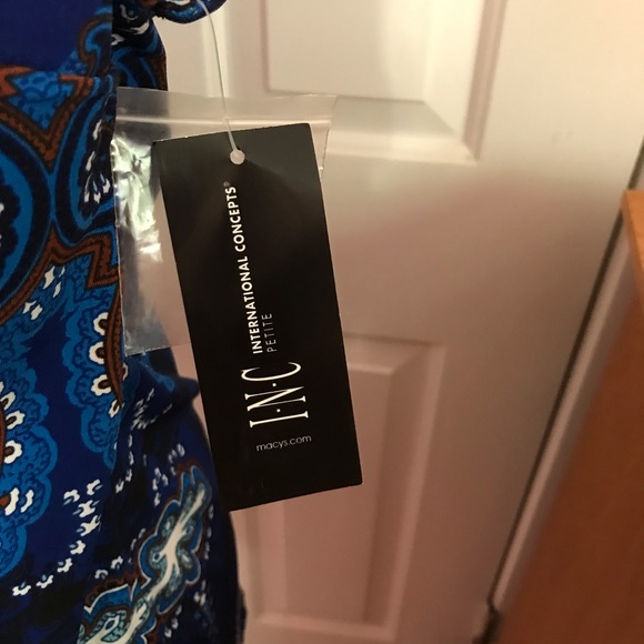 I-N-C Enchanted Paisley Top NEW WITH TAGS - Picture 4 of 7